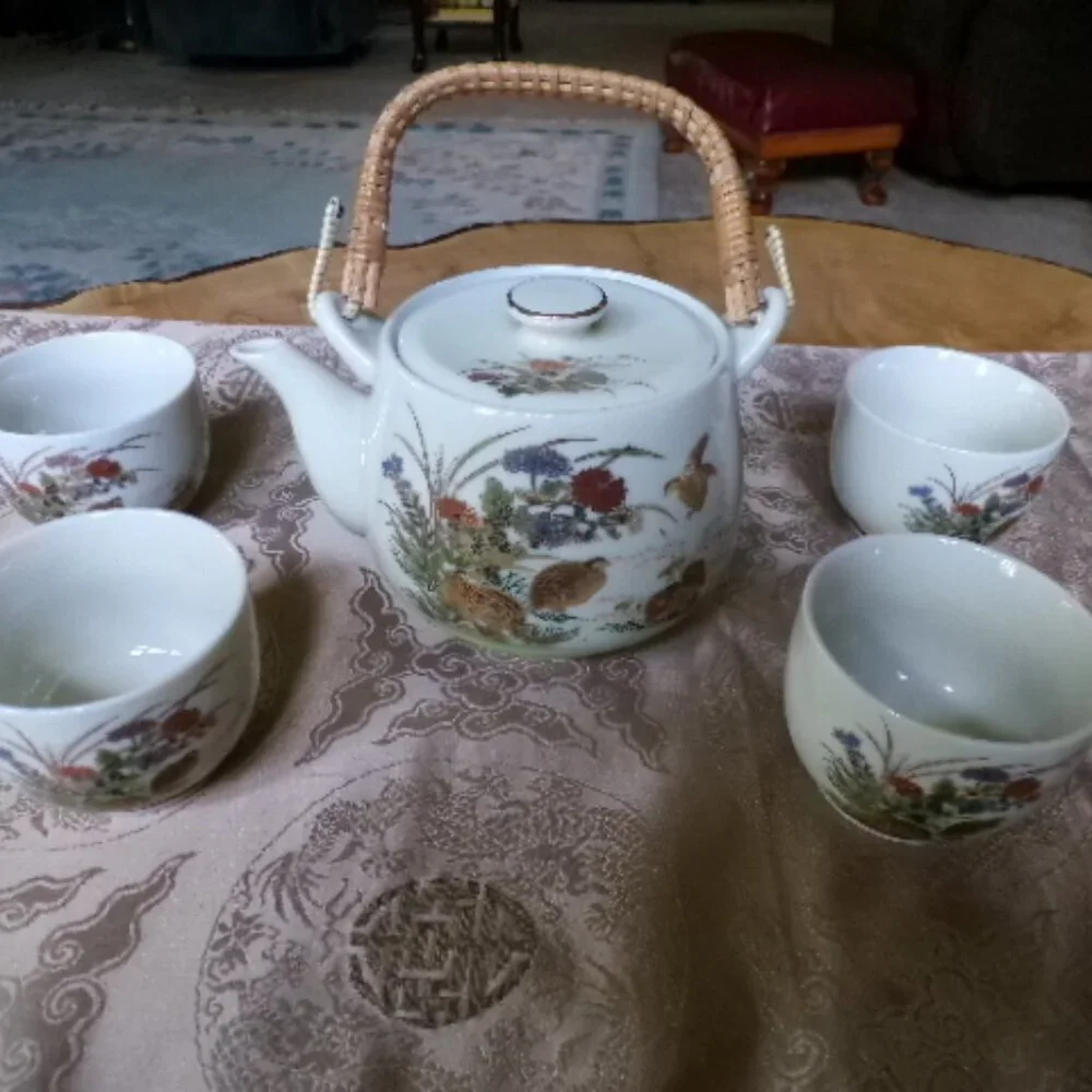 Vintage 1940s OMC Japan Tea Set | Autumn Fall Tea Set